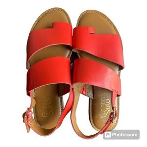 Franco Sarto Orange “Joan” Sandals in Size 7M